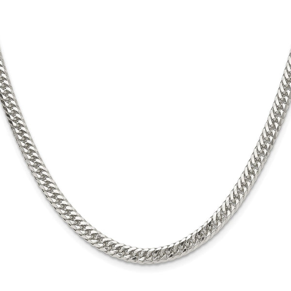 4.8mm Polished Sterling Silver Double Diamond-Cut Curb Chain - Style GR1-1032133