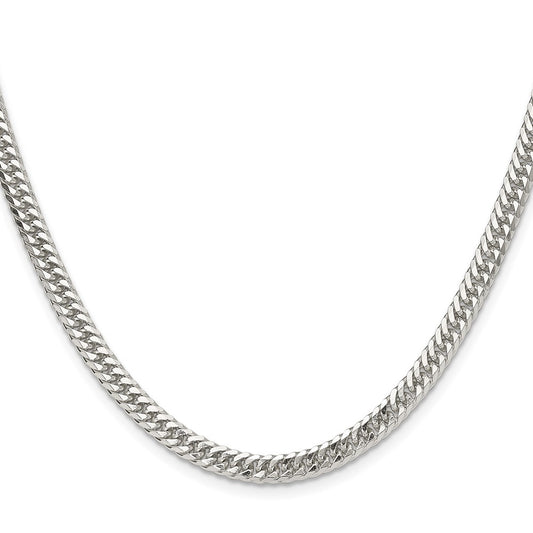 Buy Exclusive 4.8mm Polished Sterling Silver Double Diamond-Cut Curb Chain