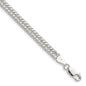 Exclusive 4.8mm Polished Sterling Silver Double Diamond-Cut Curb Chain - Stylish Value!-2