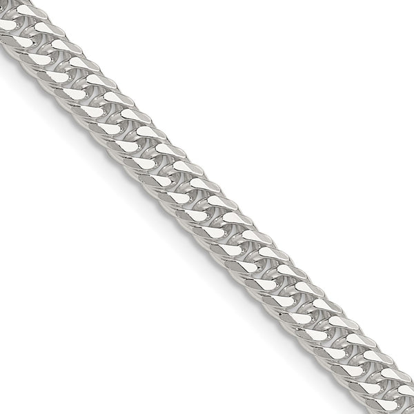 4.8mm Polished Sterling Silver Double Diamond-Cut Curb Chain - Style GR1-1032133