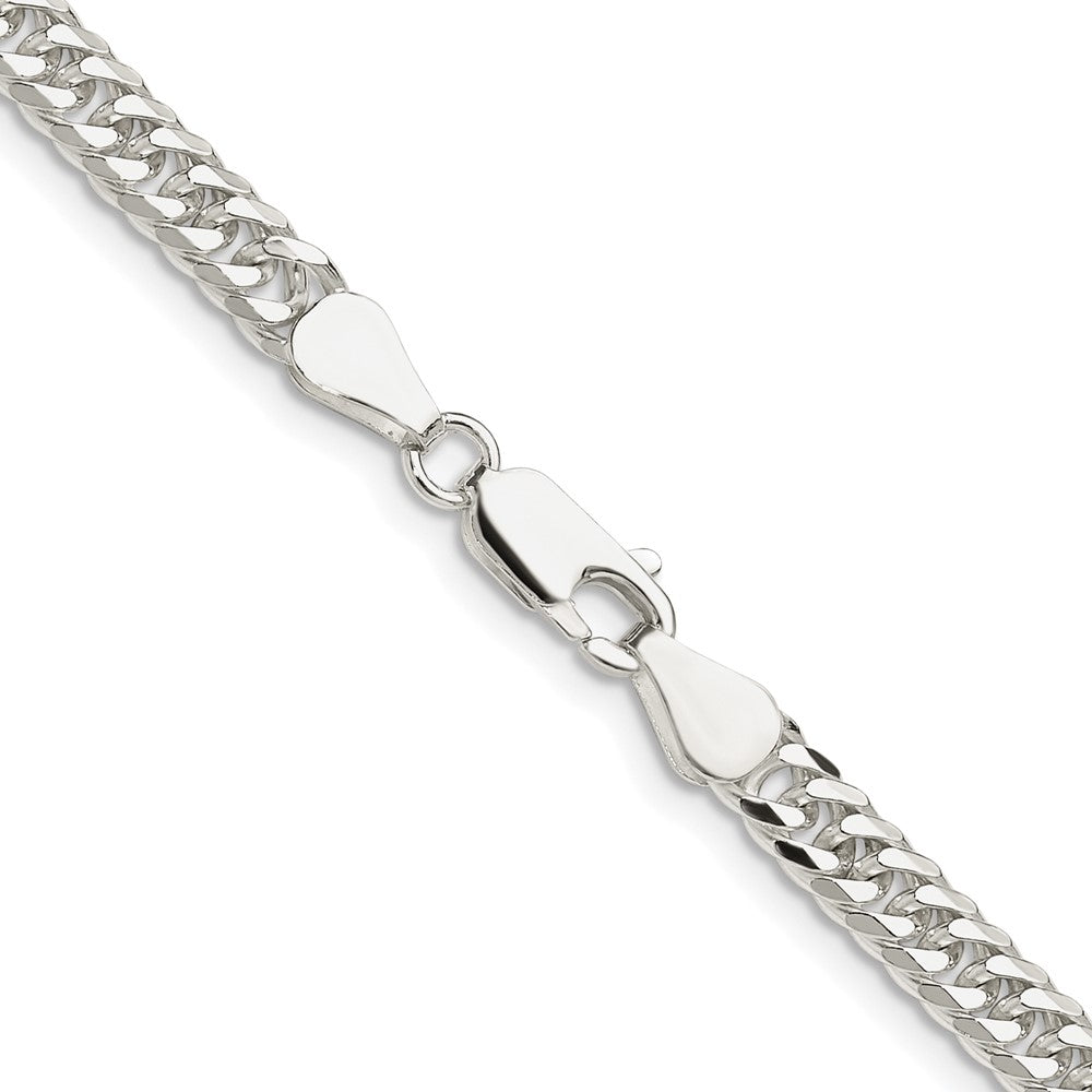 Buy Stylish Rhodium-Plated Sterling Silver 4.8mm Diamond-Cut Curb Chain