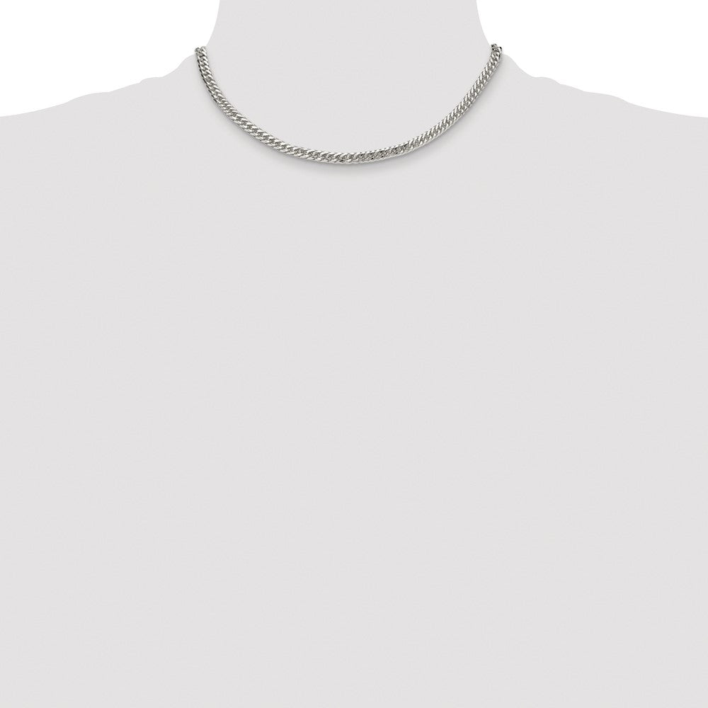 High-Quality Rhodium-Plated Sterling Silver 4.8mm Chain - Stylish Value!