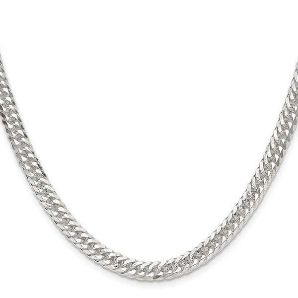 5.7mm Double Diamond-Cut Curb Chain in Polished Sterling Silver - Style GR1-1032263