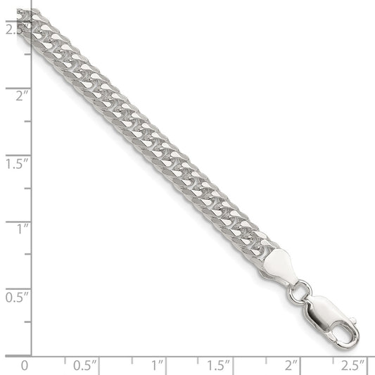 Buy Stylish 5.7mm Polished Sterling Silver Double Diamond-Cut Curb Chain