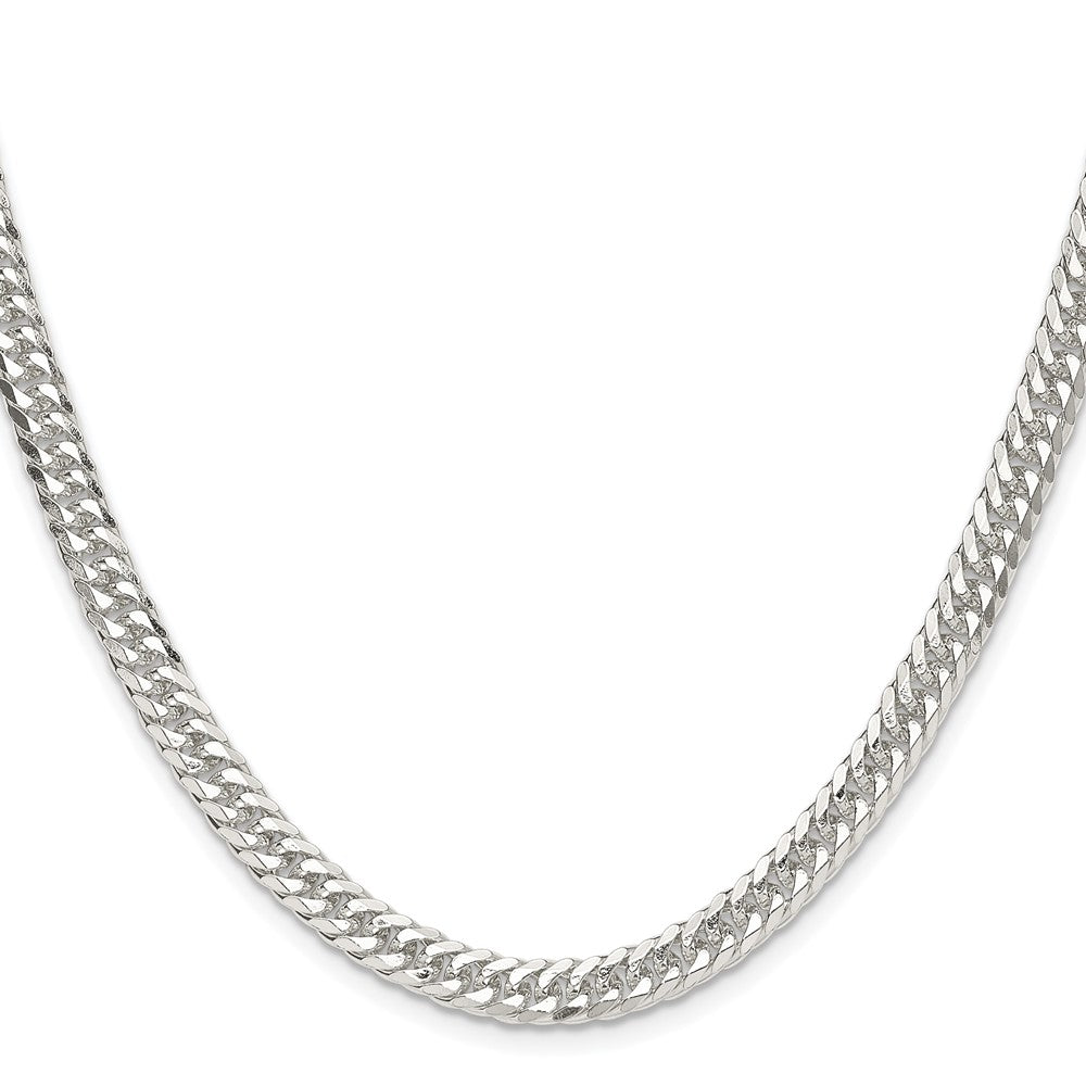 Buy Stylish Rhodium-Plated Sterling Silver 5.7mm Double Diamond-Cut Chain