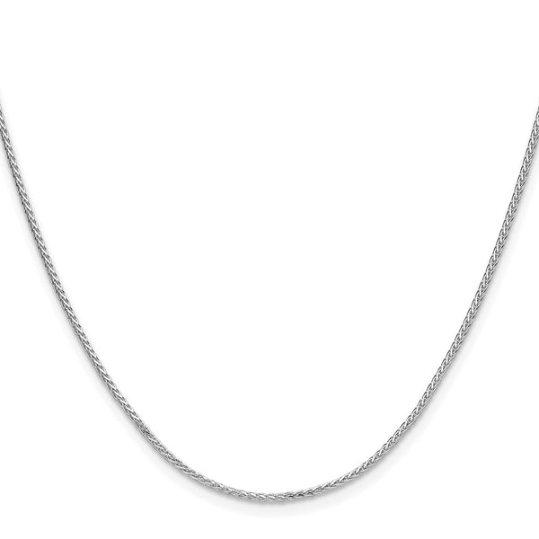 Rhodium-Plated Sterling Silver 1.3mm Double Spiga Chain