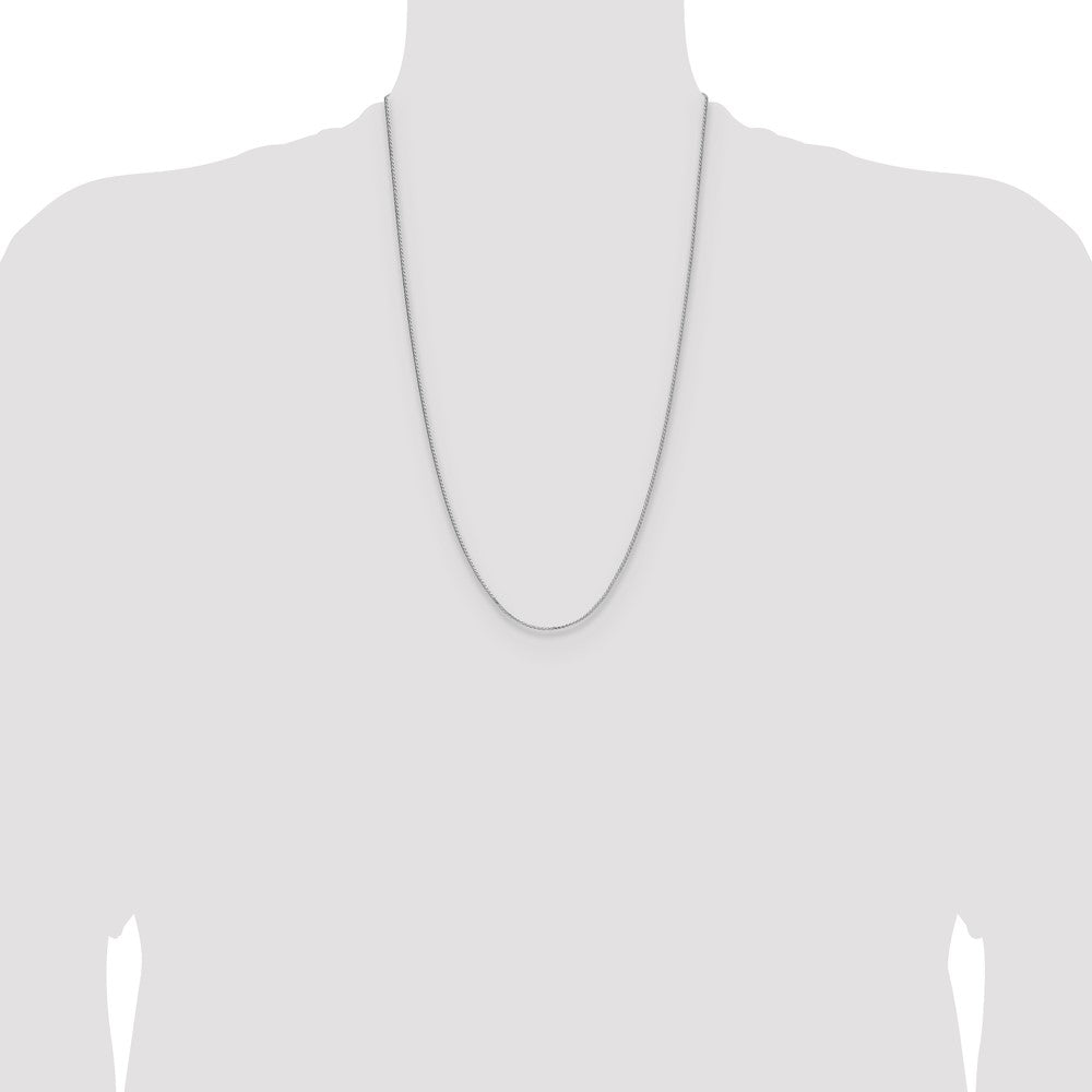 High-Quality Rhodium-Plated 1.3mm Double Spiga Chain - Affordable Luxury Style