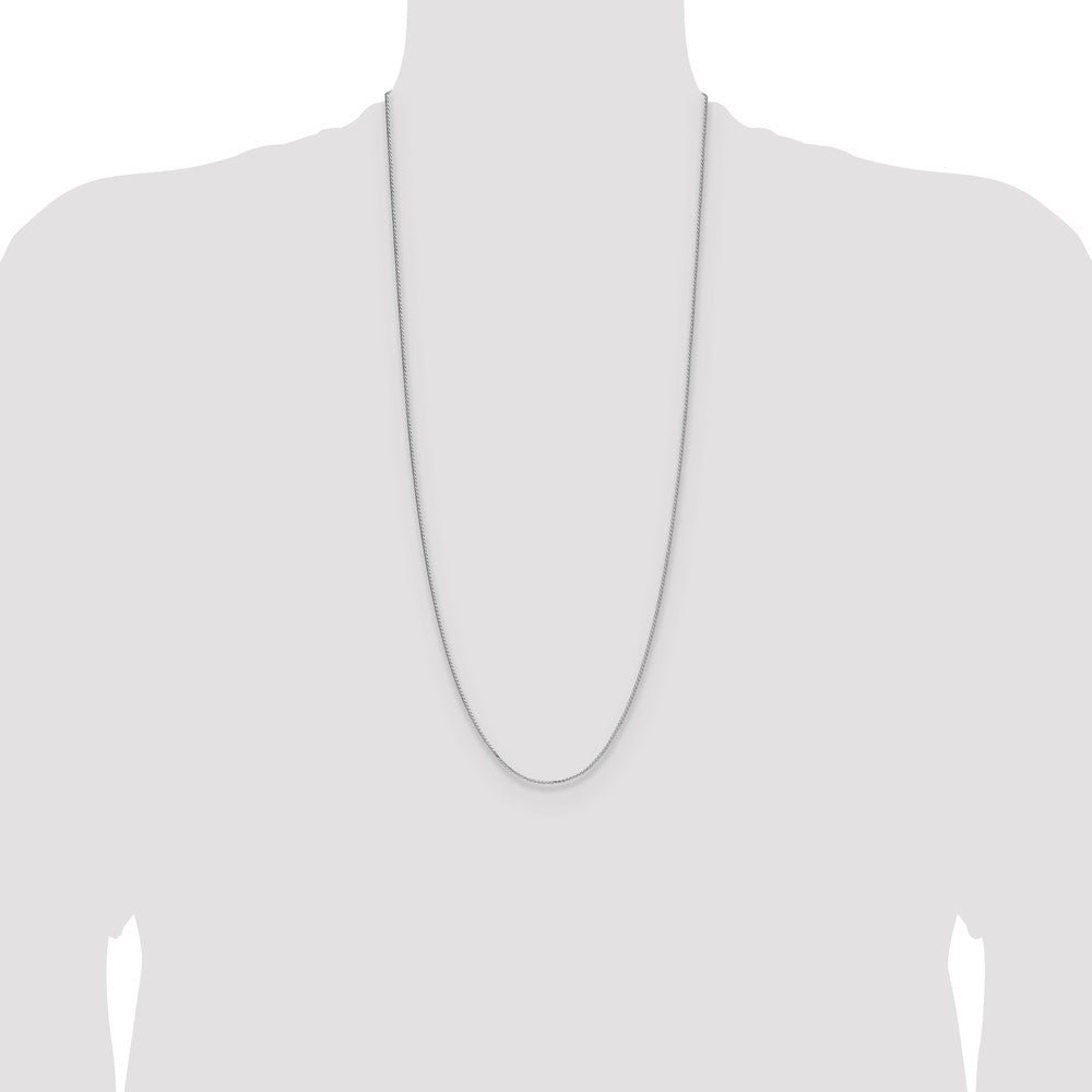 Buy High-Quality Rhodium-Plated Sterling Silver 1.3mm Double Spiga Chain