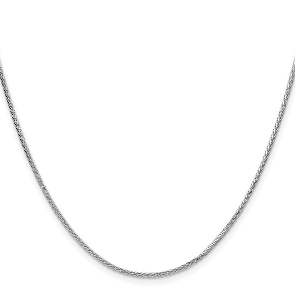 Rhodium-Plated Sterling Silver 1.45mm 8-Sided Double Spiga Chain