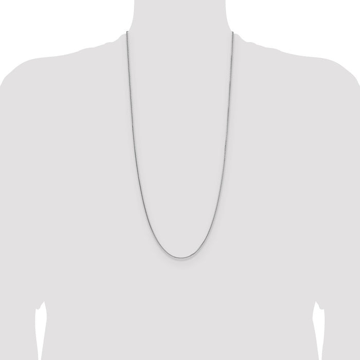 Buy Stylish Rhodium-Plated Sterling Silver 1.45mm 8-Sided Chain - Luxury Value!-4