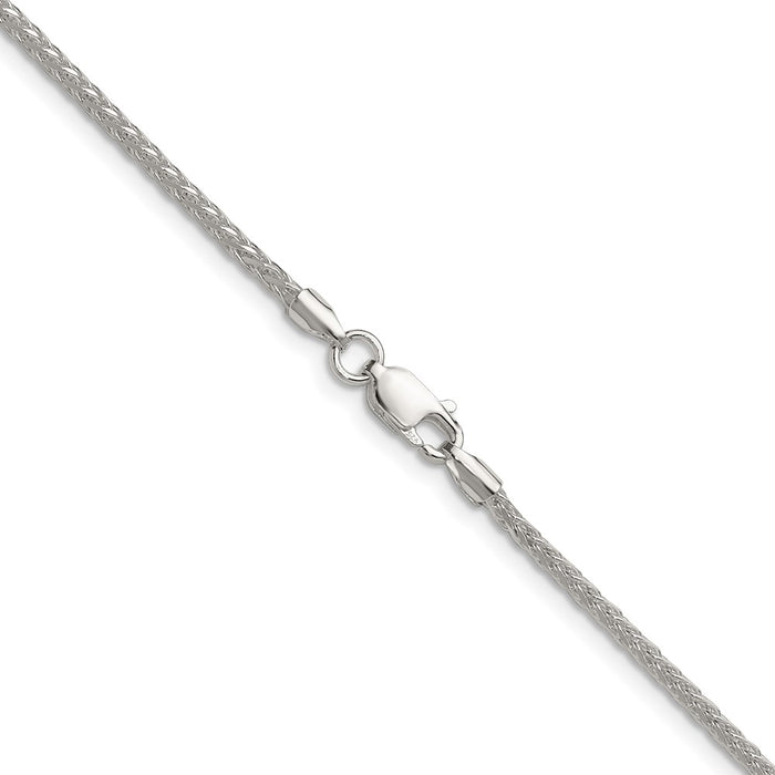 Exclusive 2.0mm Sterling Silver 8-Sided Double Spiga Chain - Stylish Value-3