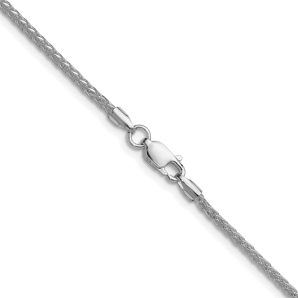 Buy Stylish Rhodium-Plated Sterling Silver 2.0mm Double Spiga Chain