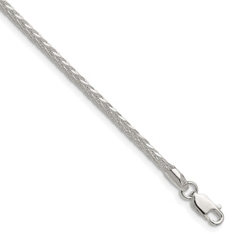 Buy Stylish 2.5mm Double Spiga Chain in Sterling Silver - Luxury Jewelry!