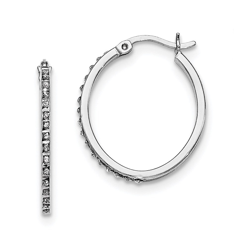 Exclusive Diamond Fascination Set: 3-Piece Oval & Round Earrings in Sterling Silver