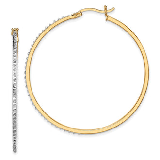 Shop Stylish Diamond Fascination Round Hoop Earrings - 18K Gold Plated, Silver