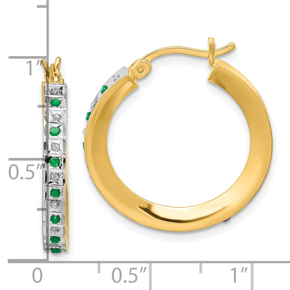 Shop Designer Diamond Mystique Round Hoop Earrings in 18K Gold-Plated Silver