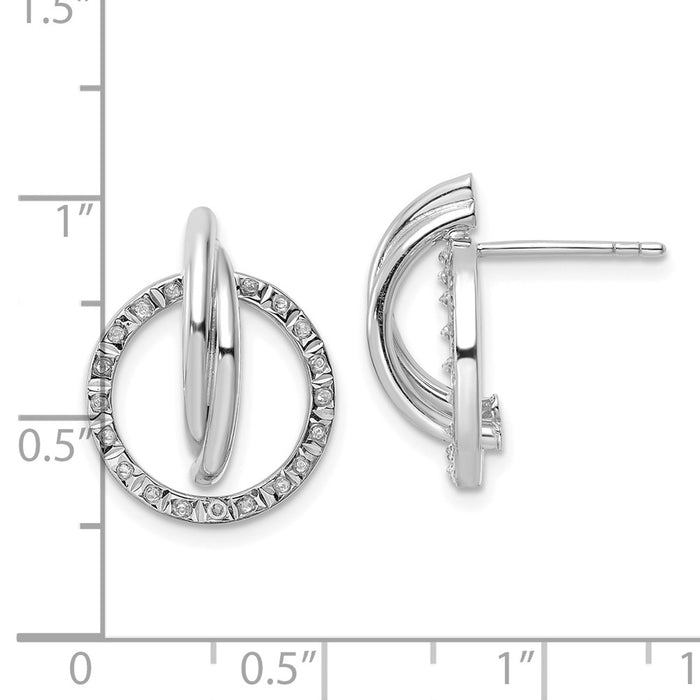 Buy Stylish Diamond Stud Earrings - Platinum-Plated Sterling Silver, 1 Carat-4