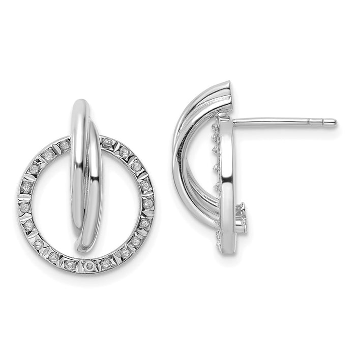 Buy Stylish Diamond Stud Earrings - Platinum-Plated Sterling Silver, 1 Carat-1