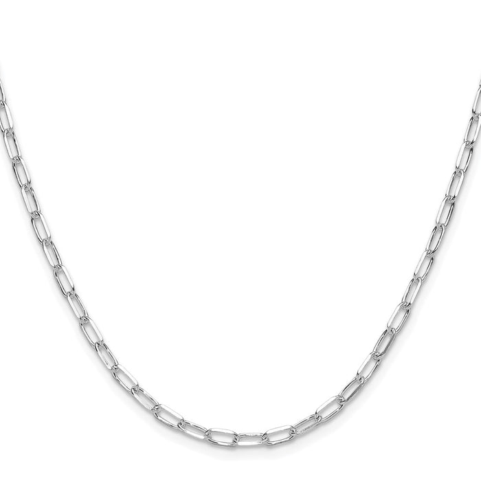 High-Quality Rhodium-Plated Sterling Silver 3.15mm Double Curb Chain - Stylish Value-2