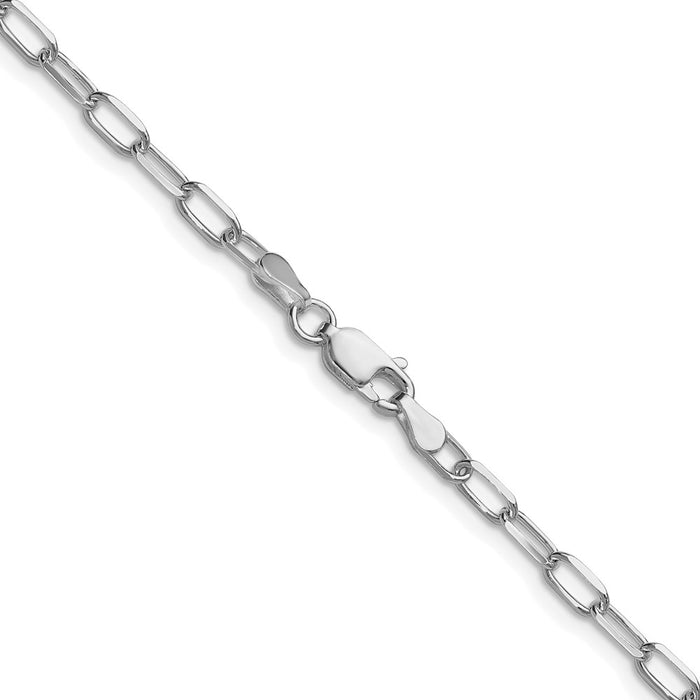 High-Quality Rhodium-Plated Sterling Silver 3.15mm Double Curb Chain - Stylish Value-3