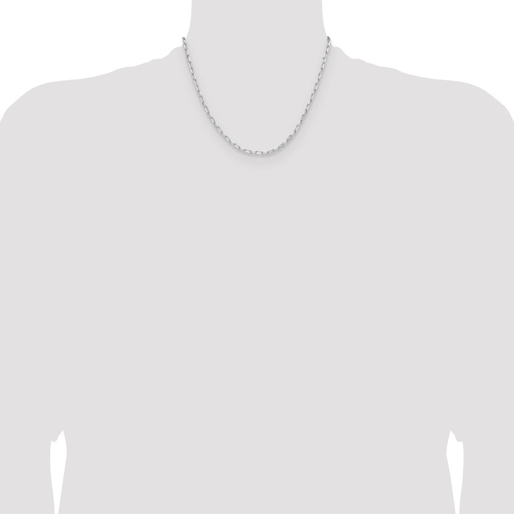 Buy Stylish Rhodium-Plated Sterling Silver 3.15mm D/C Forzantine Chain