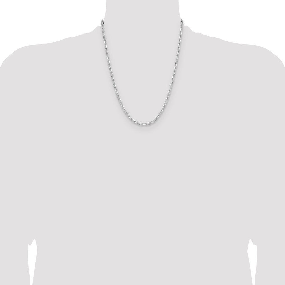 Exclusive Rhodium-Plated Sterling Silver 3.85mm Double Curb Chain - Stylish Value!