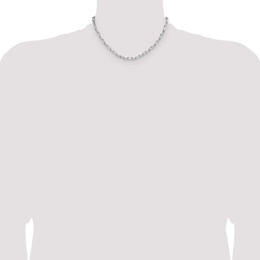 Buy Stylish Rhodium-Plated Sterling Silver 4.65mm Forzantine Chain - Luxury Value
