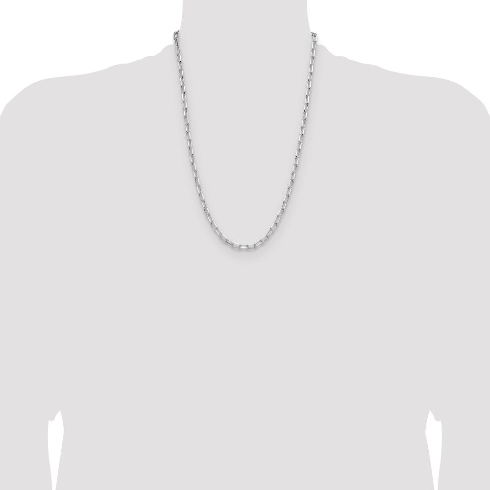 Buy Stylish Rhodium-Plated Sterling Silver 4.65mm Double-Curb Chain - Luxury Value