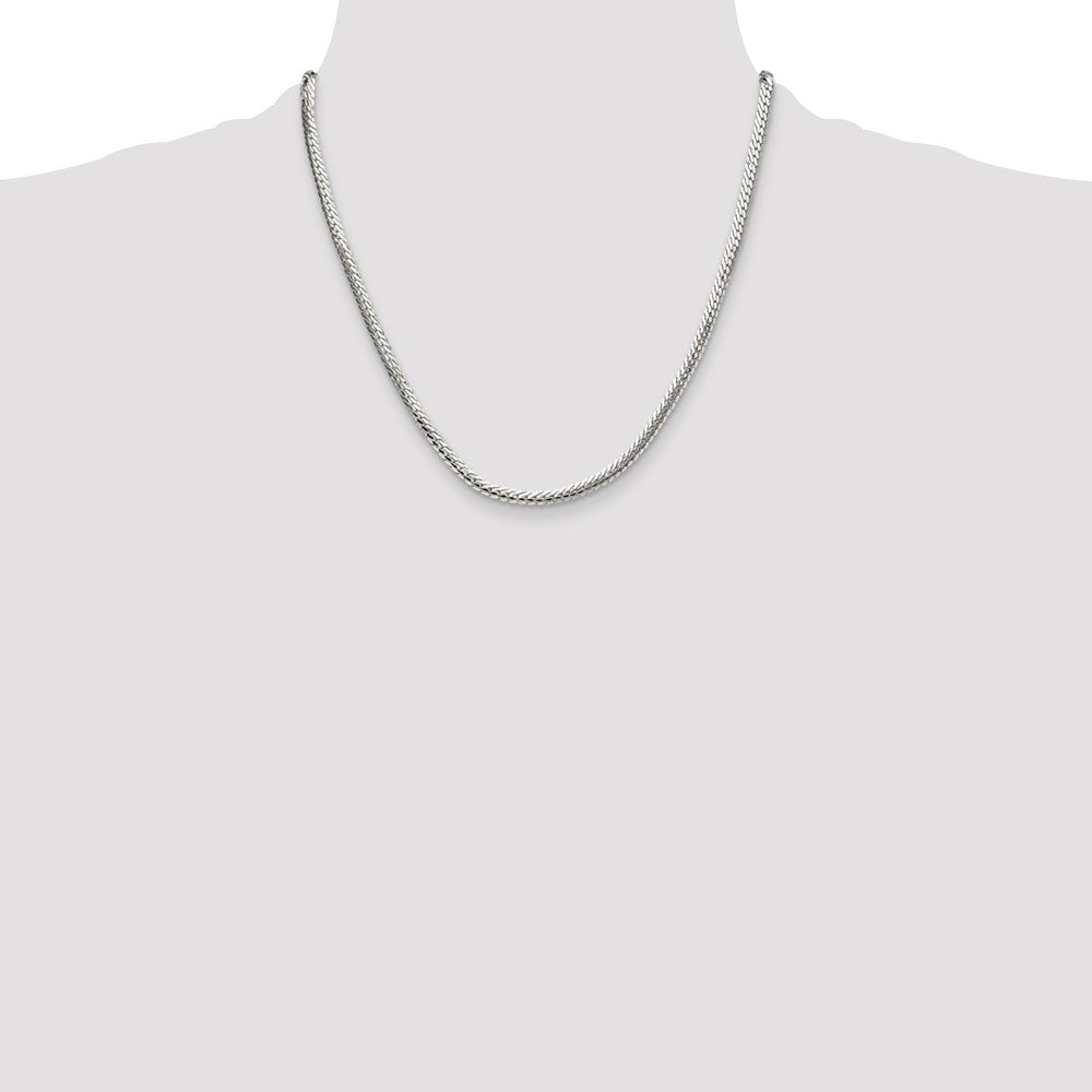 Buy Stylish 4.1mm Polished Sterling Silver Double Oval Chain - Value Piece