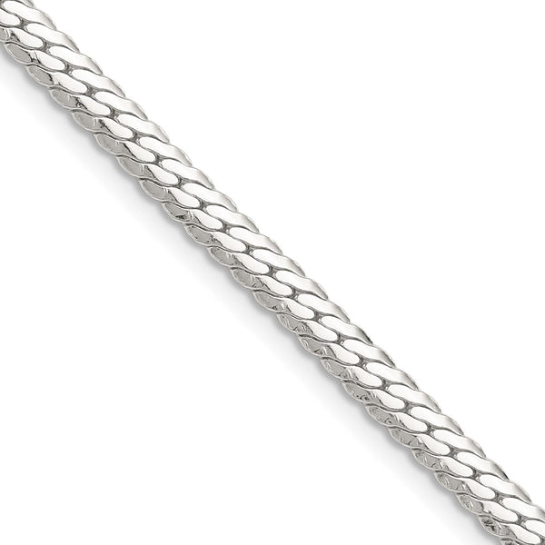 4.1mm Polished Sterling Silver Double Oval Chain