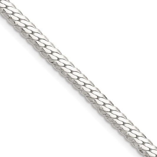 Buy Stylish Polished Sterling Silver 4.1mm Chain - Affordable Luxury Jewelry!