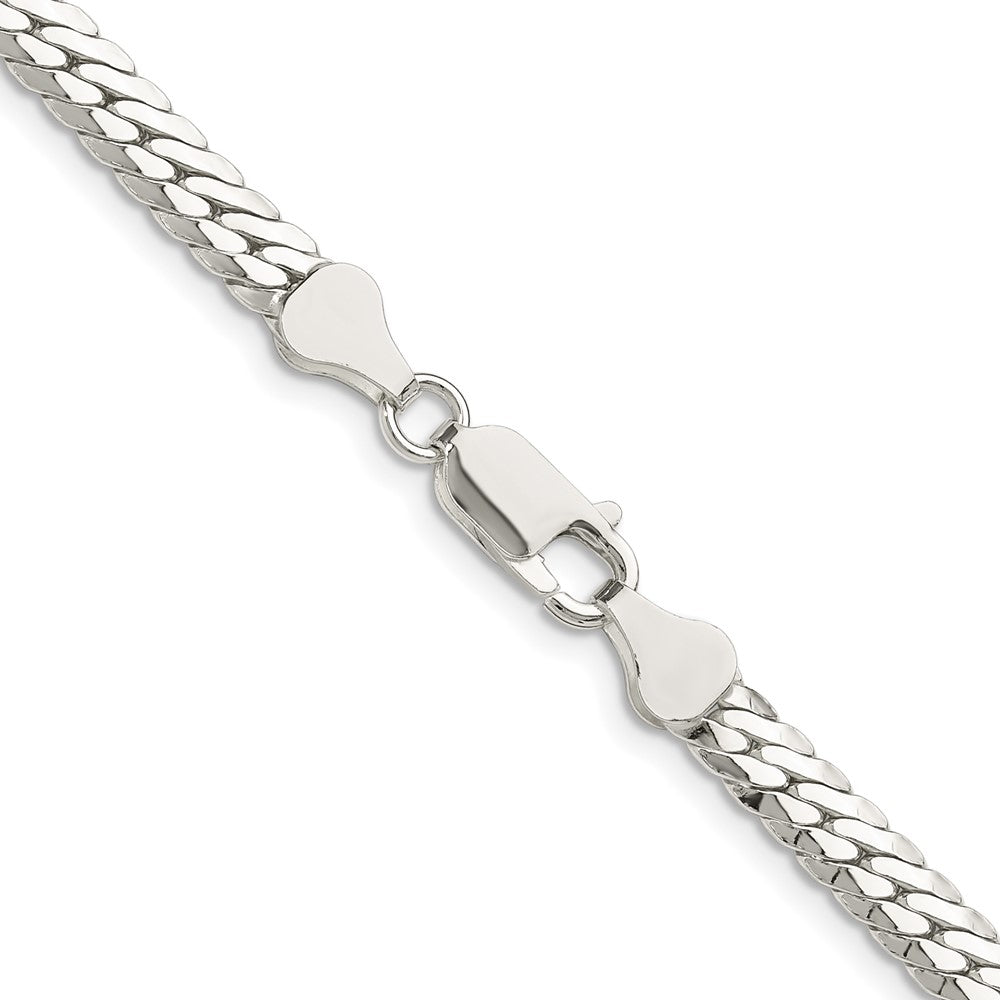 Buy Stylish Polished Sterling Silver 5.1mm Double Oval Flat Chain - Luxury Value!