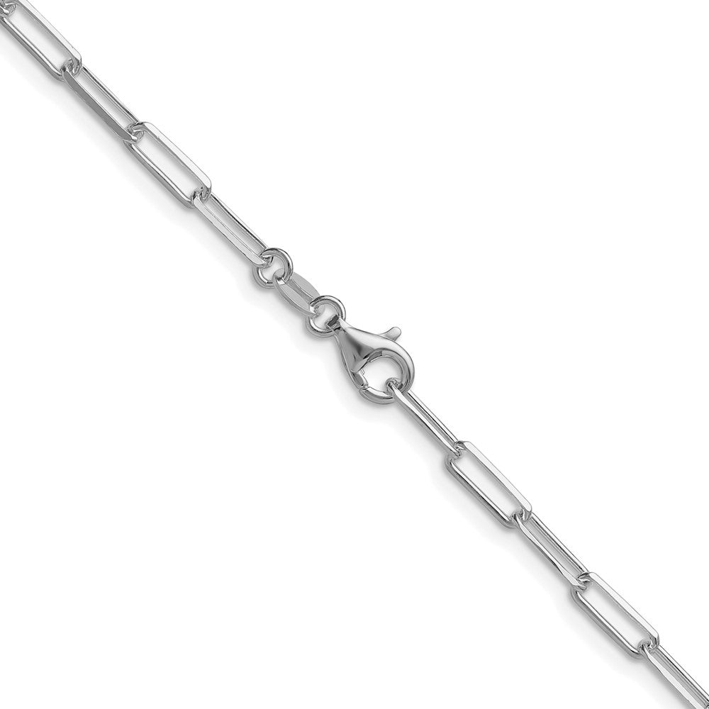 Buy Stylish Rhodium-Plated Sterling Silver 3.1mm Double Link Chain - Affordable Luxury!