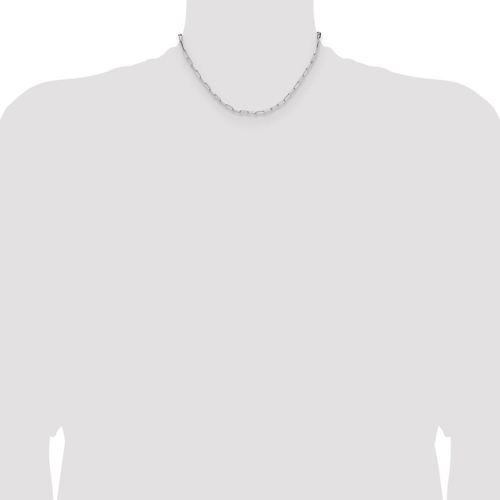 Buy Stylish Rhodium-Plated Sterling Silver 3.1mm Double Link Chain - Affordable Luxury!