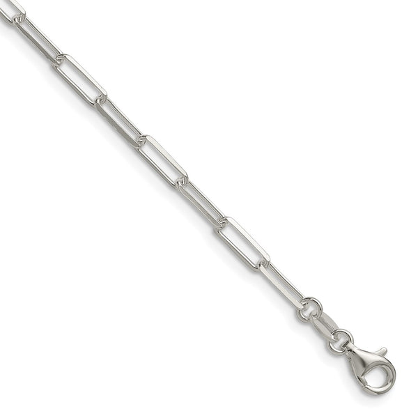 3.1mm Double Link Paperclip Chain in Sterling Silver