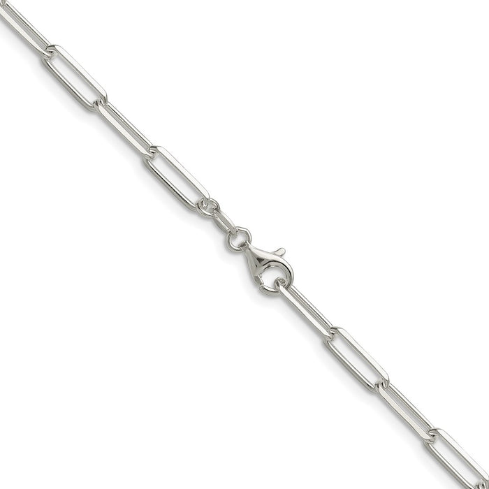 Order Stylish 3.5mm Double Link Paperclip Chain in High-Quality Sterling Silver-3