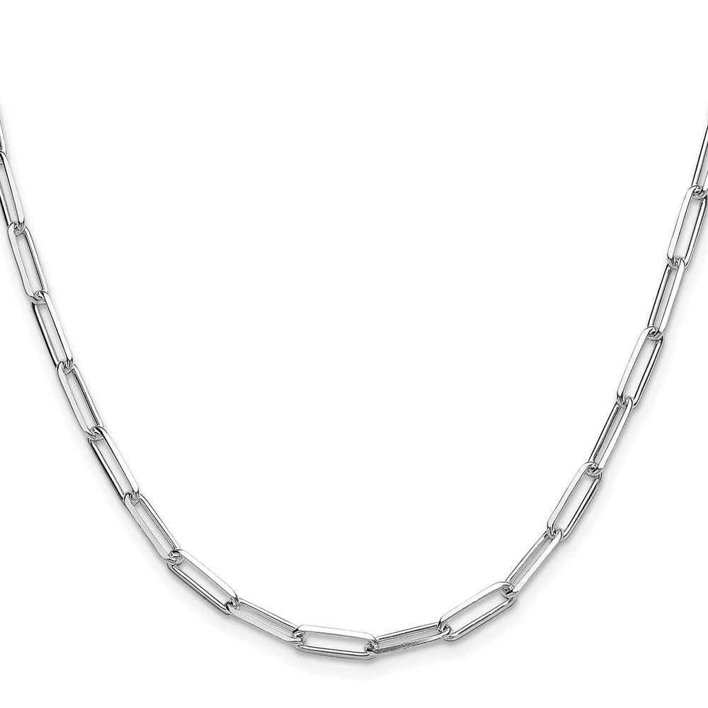 Buy Stylish Rhodium-Plated Sterling Silver 3.5mm Double Paperclip Necklace
