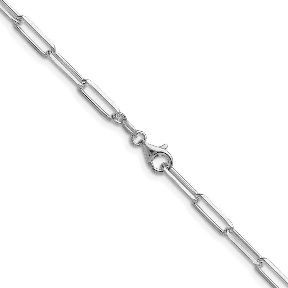 Buy Stylish Rhodium-Plated Sterling Silver 3.5mm Double Paperclip Necklace