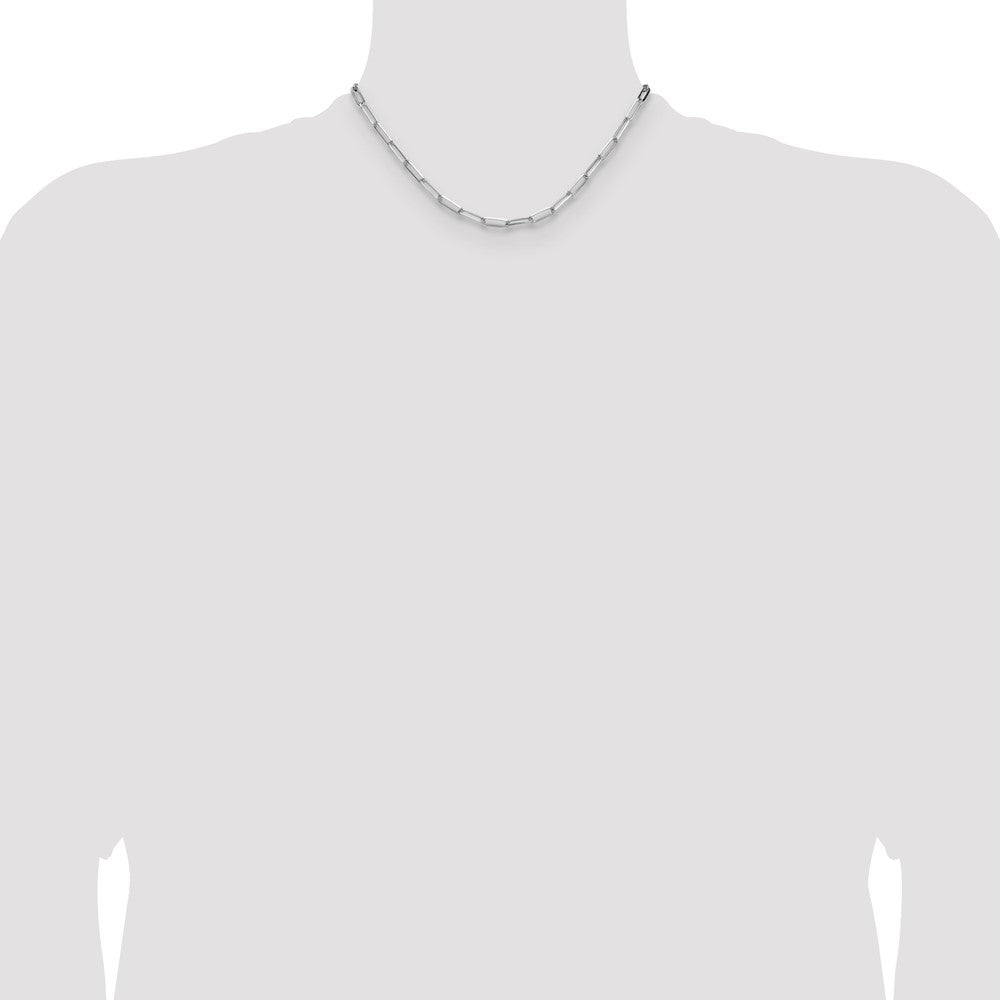 Buy Stylish Rhodium-Plated Sterling Silver 3.5mm Double Chain Necklace
