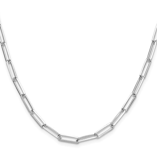 High-Quality 4.4mm Double Link Paperclip Chain in Sterling Silver | Stylish Value