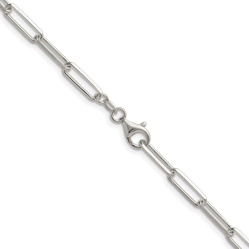 High-Quality 4.4mm Double Link Paperclip Chain in Sterling Silver | Stylish Value