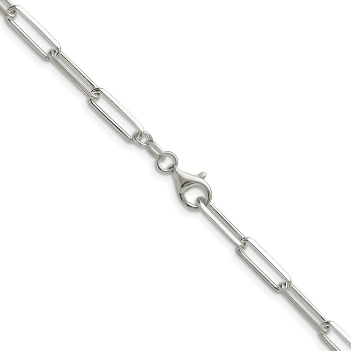 High-Quality 4.4mm Double Link Paperclip Chain in Sterling Silver | Stylish Value-3