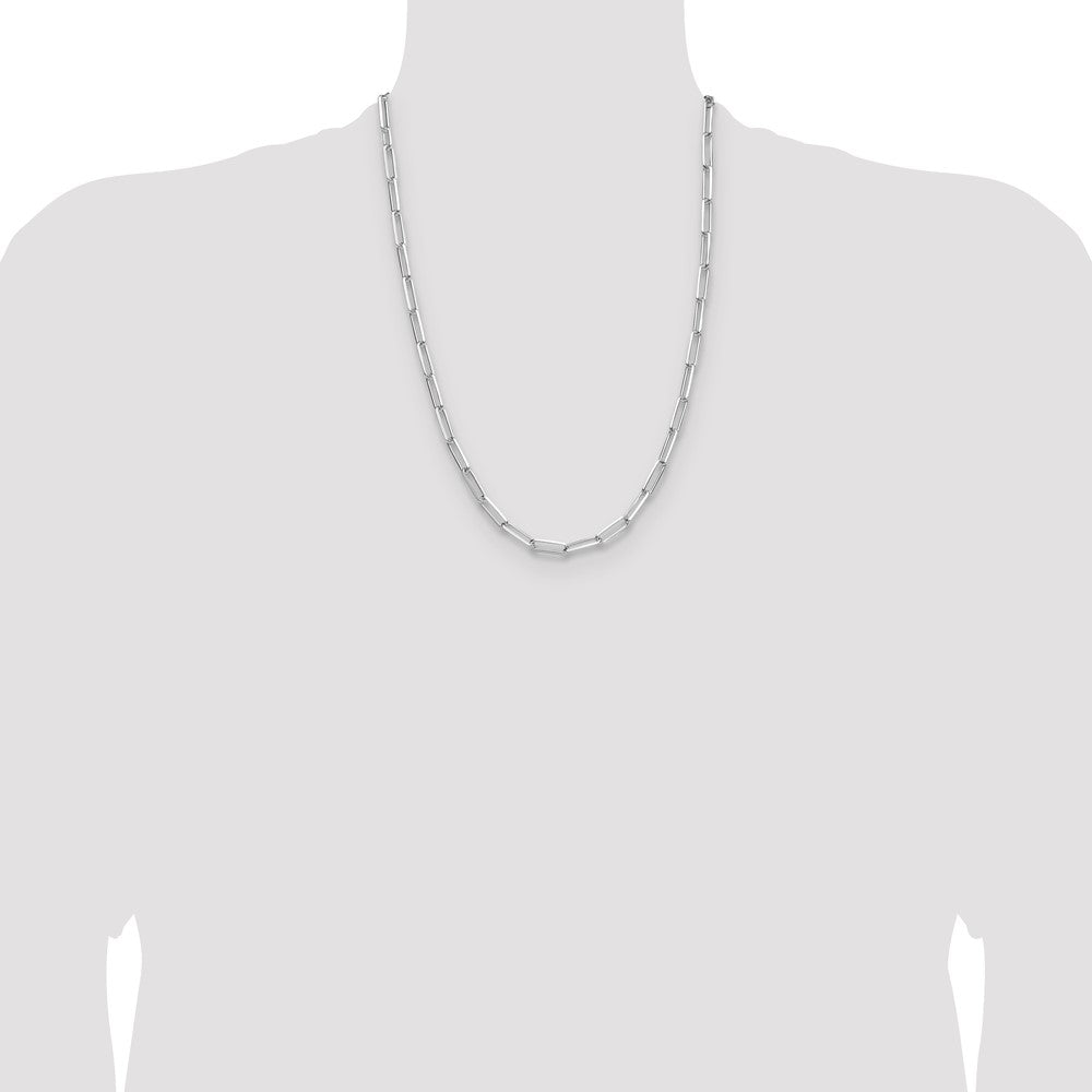 High-Quality 4.4mm Double Link Paperclip Chain in Sterling Silver | Stylish Value