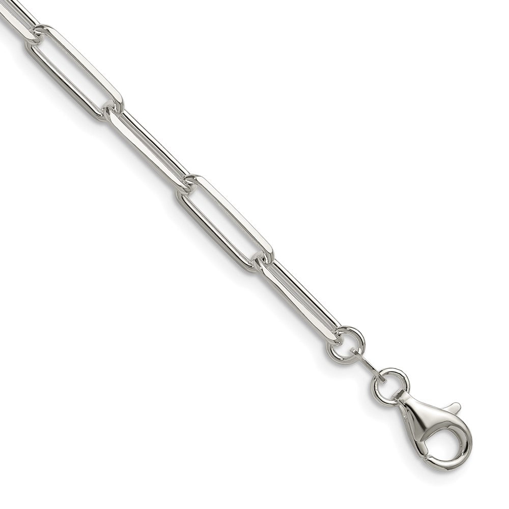 High-Quality 4.4mm Double Link Paperclip Chain in Sterling Silver | Stylish Value