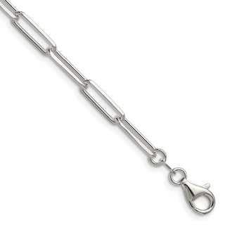 High-Quality 4.4mm Double Link Paperclip Chain in Sterling Silver | Stylish Value