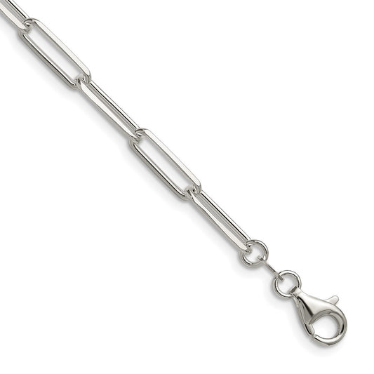 High-Quality 4.4mm Double Link Paperclip Chain in Sterling Silver | Stylish Value