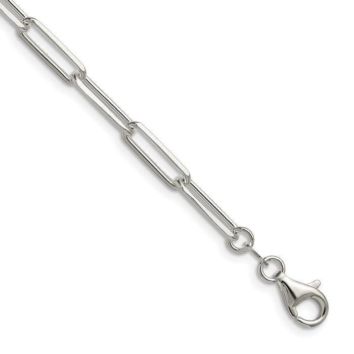 High-Quality 4.4mm Double Link Paperclip Chain in Sterling Silver | Stylish Value-1
