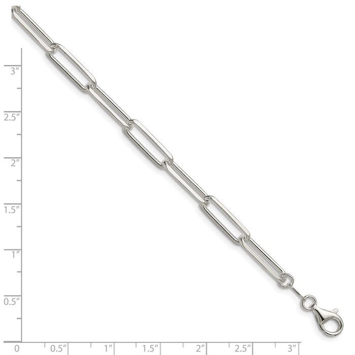 Buy Stylish Sterling Silver 5.5mm Double Link Paperclip Chain - Affordable Luxury-2