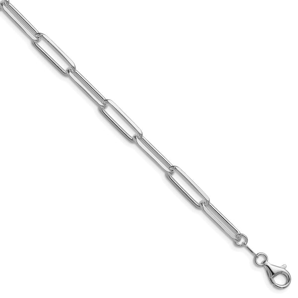 Rhodium-Plated Sterling Silver 5.5mm Double Chain Necklace - Style GR1-1030511