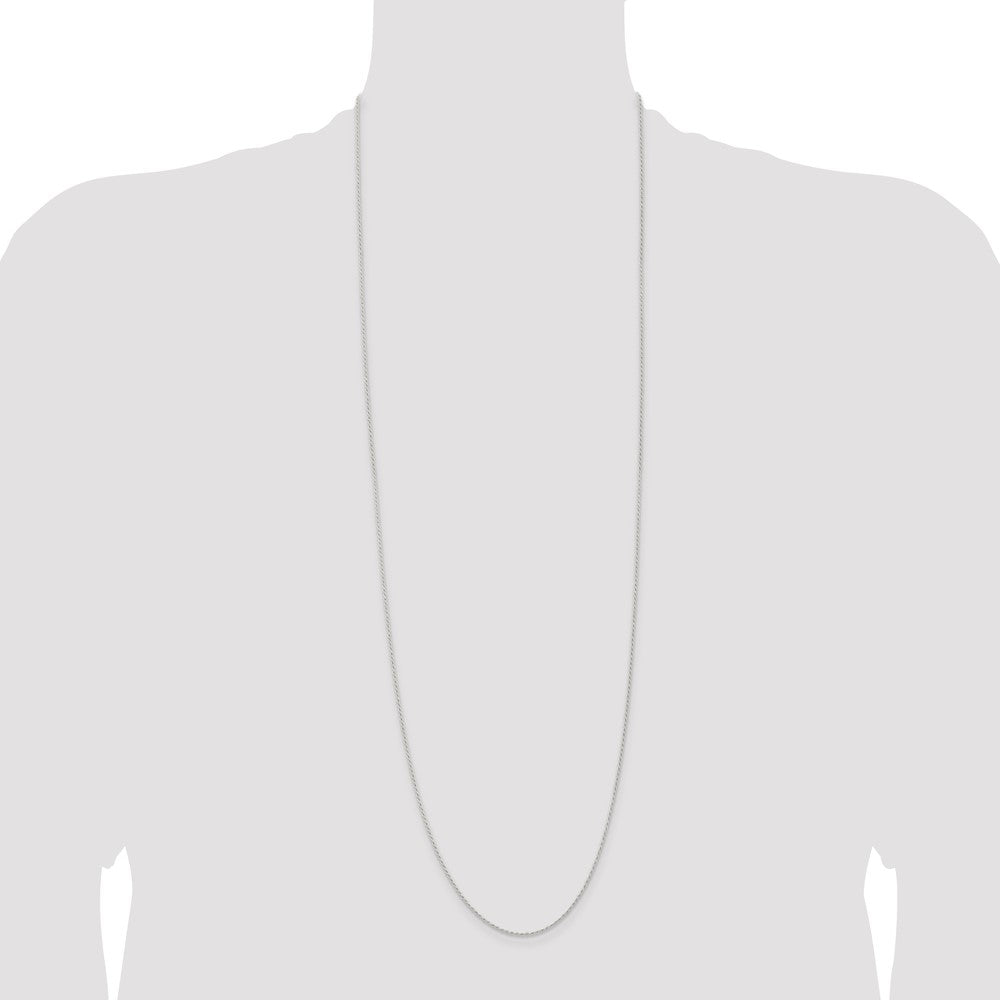 High-Quality 1.3mm Solid Sterling Silver Rope Chain - Stylish & Affordable Option